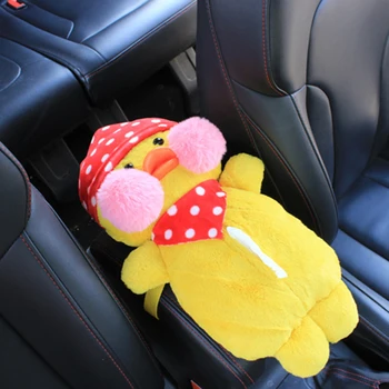 

Lovely Duck Portable Car Tissue Box Home Office Auto Automobile Car Tissue Box Cover Napkin Paper Holders Cases Car Organization