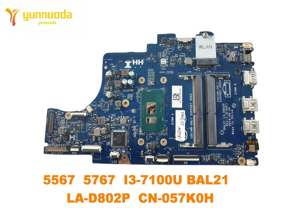 Оригинал для DELL Inspiron 5567 5767 материнская плата ноутбука Φ оригинальная бесплатная