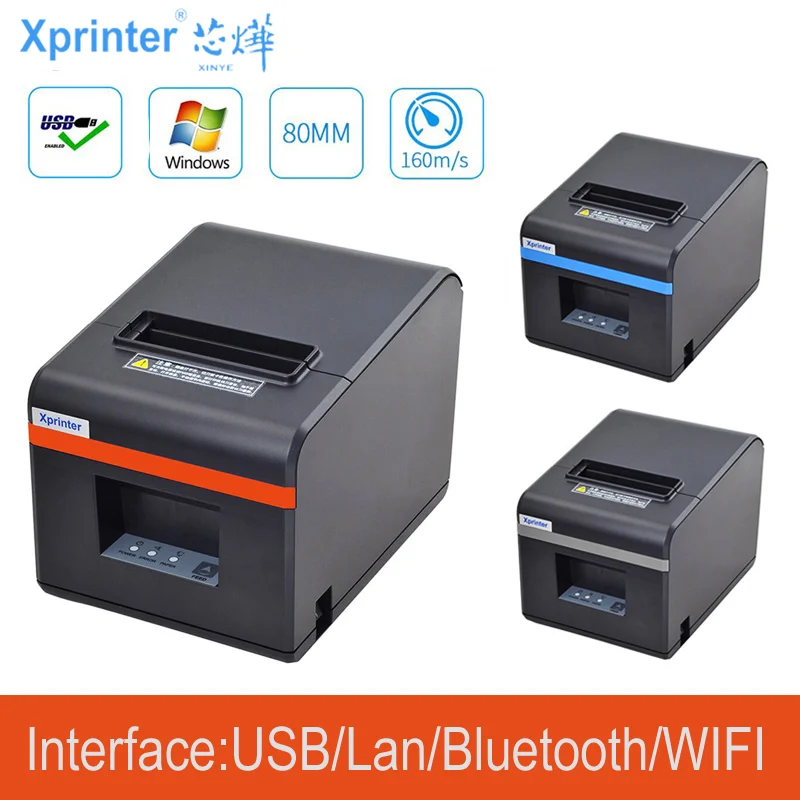80 мм Термопринтер чеков для кухни pos-принтер с автоматическим резаком USB/Ethernet/bluetooth/Parallel prot