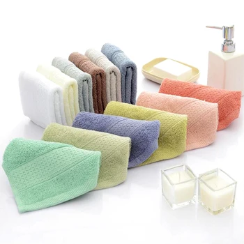 

High Quality Small Towel for Adults and Children Pure Cotton Super Absorbent Towel 33x33cm Thickened Soft Bathroom 7 Colors