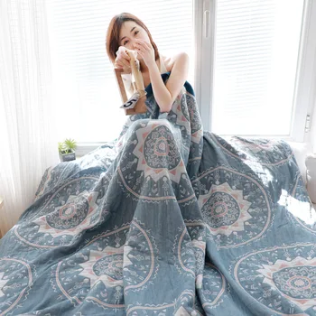 

Cotton Summer Cool Quilting Blankets Sweatshirt Women Mantas Newborn Bathing Wraps Divan Lounger Chair Covering