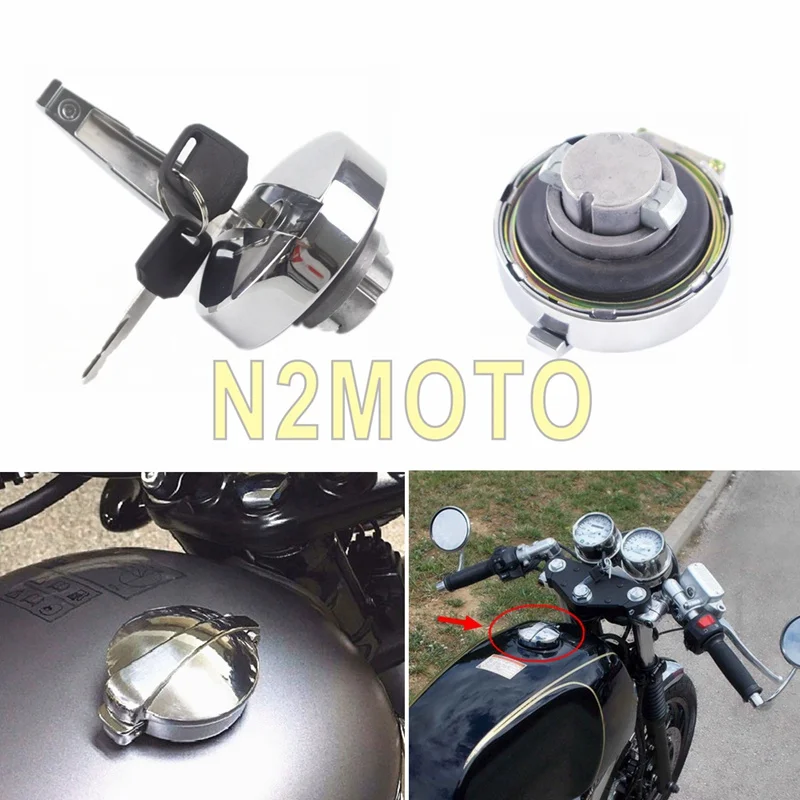 

Vintage Motorcycle Fuel Tank Oil Tank Cap Cover Lock For Honda Shadow VT / VLX 600 FL350R CM125 250C 400 450A 450E 450C CB125S