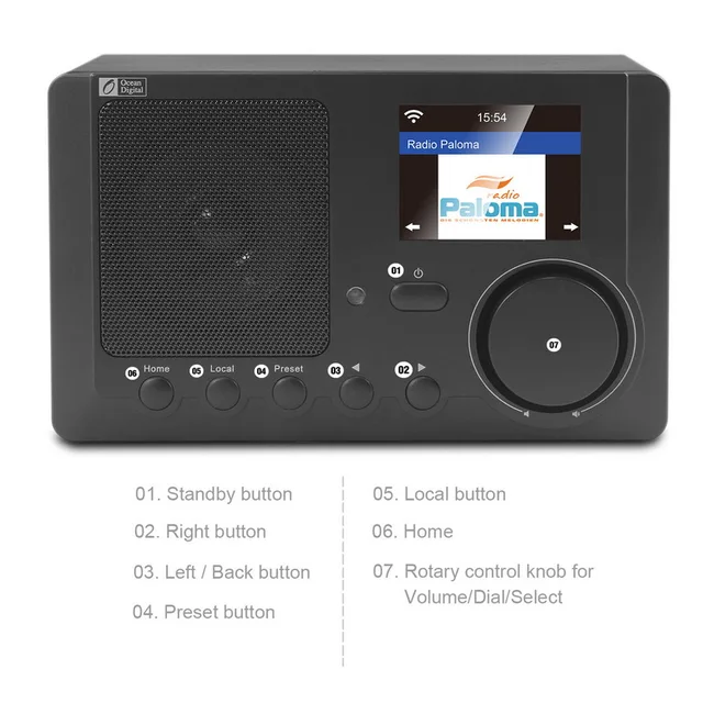 Ocean Digital WR-210CB WR-238 WR-330 WiFi(Internet) radio FM DAB DAB+ Bluee  tooth mult-language Radio - AliExpress