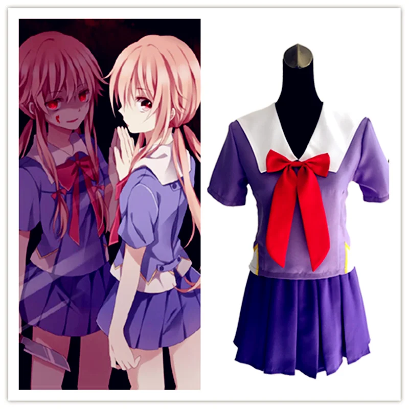 Японское аниме Дневник Gasai Yuno Mirai Nikki школьная форма карнавальный костюм| |
