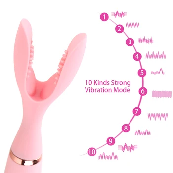 IKOKY Clitoris Clip Vibrator Sex Toy for Women Couples Nipple Massager 10 Speed Dildo G spot Stimulator Masturbation 3