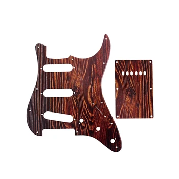 

Set of 3 Ply Red Tortoise Shell Scratch Plate Electric Guitar Pickguard Strat SSS & Back Plate