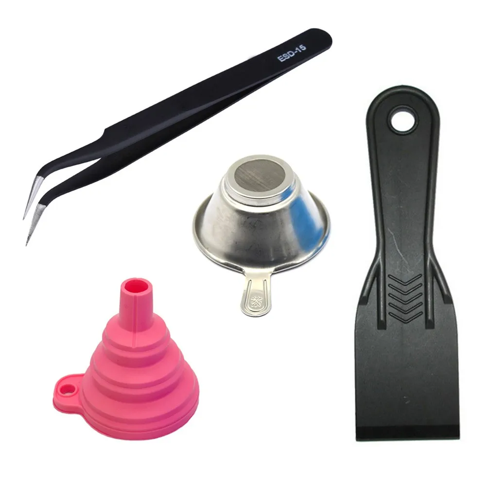 head of print 3D Printer parts Silicon Funnel+Metal UV Resin Filter Cup+tweezers+SLA Resin Special Tool Shovel for Photon DLP Parts the print head