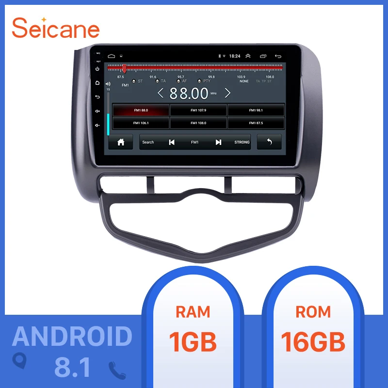 Seicane 2din Android 8 1 автомобильное радио для 2006 Honda Jazz City Auto AC RHD GPS Navi USB AUX поддержка Carplay