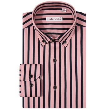 

CAIZIYIJIA 2019 New Designer Vertical Striped Long Sleeve Men Shirt High Quality Cotton Camisa Masculina Casual Clothes Plus Siz