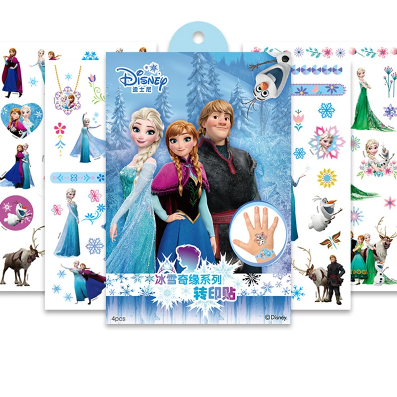 New Disney Frozen Girls Cartoons Temporary Tattoo Body Art Flash Tattoo