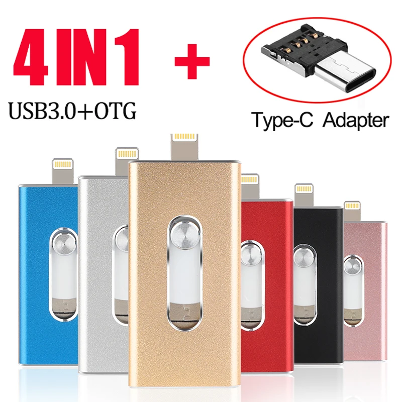 

USB Flash Drive 128GB for iphone 7/8/X/XR/XS/11/iPad Usb Stick 32GB 64GB Pendrive Memory Flash 256GB Photo Stick