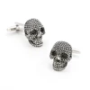 Vintage Cool Design Skull Cufflinks For Men Quality Brass Material Black Color Cuff Links Wholesale&retail ► Photo 1/6