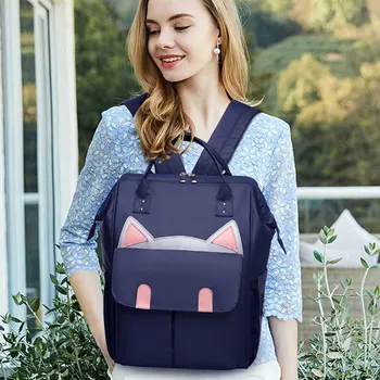 

Mummy Large Capacity Bag Mom Baby Outdoor Travel Diaper Bags Multi-function Waterproof Cat Nappy Backpack For Baby Care