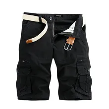 Мужские повседневные брюки одноцветные на открытом воздухе карманные пляжные рабочие повседневные брюки карго шорты брюки летние Панталоны