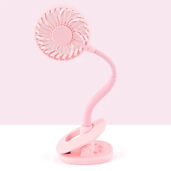 

Portable Mini Clip Fan 3 Speeds Settings Flexible Bendable Usb Rechargeable Operated Quiet Desk Fan For Home Office with Led