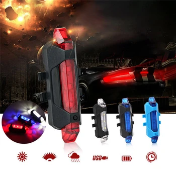 

Bike Light Waterproof Rear Tail Light LED USB Rechargeable Mountain Bike Cycling Light Taillamp Safety Warning Light accessories