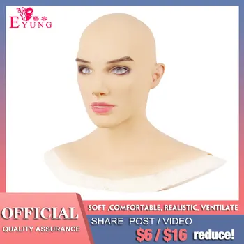 

EYUNG2019 new female mask Betris Angel Mask Silicone female mask Highly realistic With neck for crossdresser shemale Drag queen