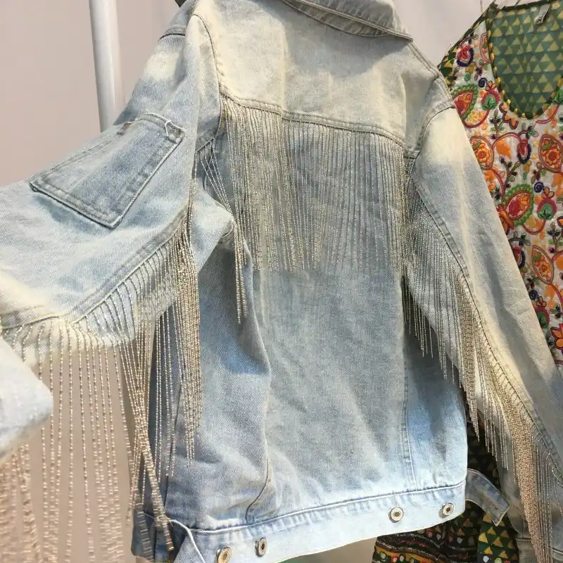 rhinestone blue jean jackets
