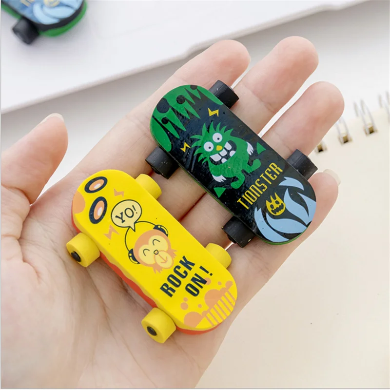 Eraser Stationery Cute Cartoon Skateboard Pencil Eraser School Supplies Gift Kids Student Learning Office School Stationery 1PCS