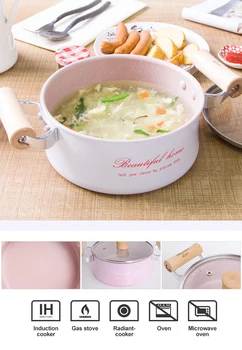 

Free ship 16 CM Creative No-Stick Pot Mini Milk Pan Sauce Pans Chocolate Soup Heating Pot General Use for Gas & Induction Cooker