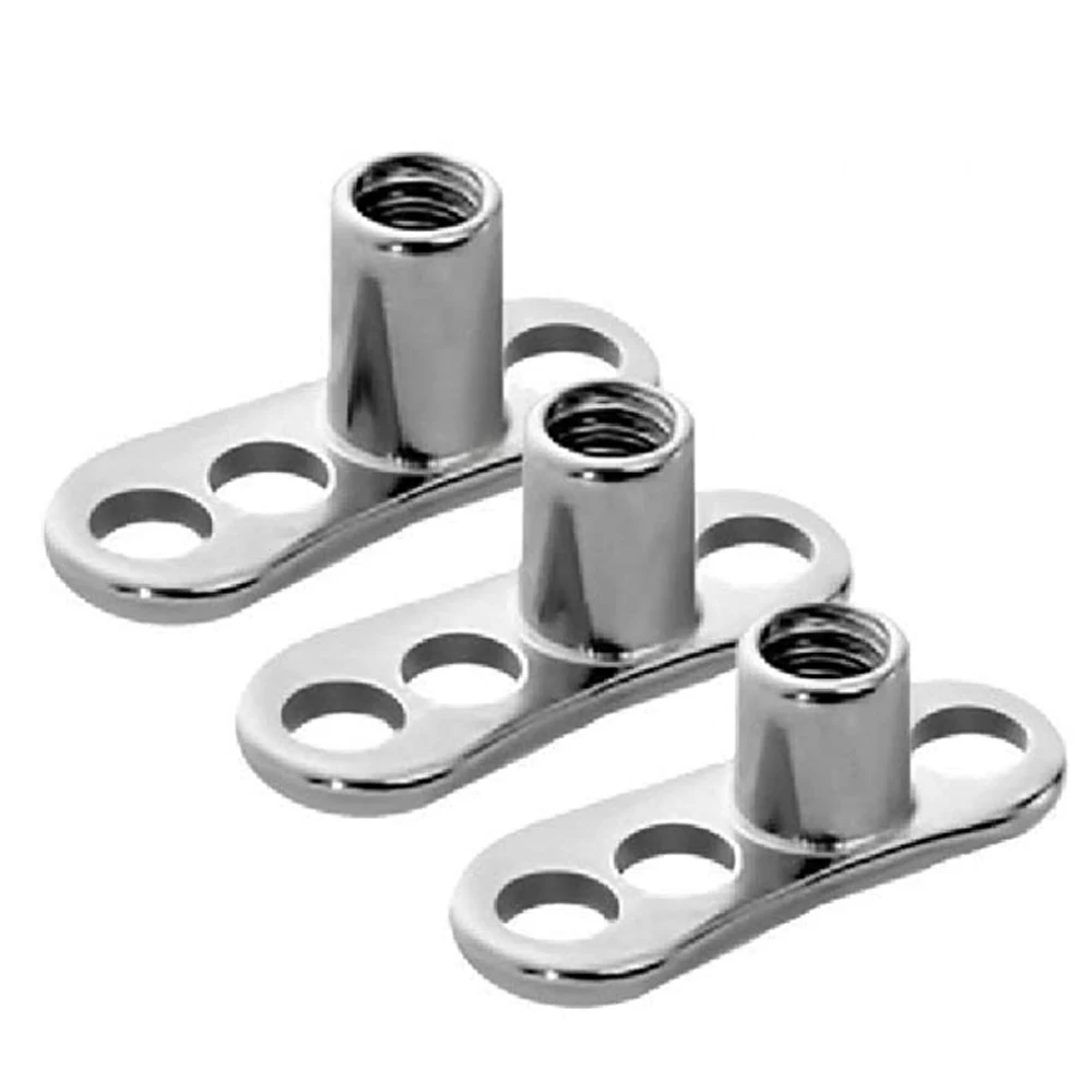 20pcs 16G Titanium Dermal Anchor base Skin Diver Surface Barbell Piercings Micro Dermal Piercing Surface Piercing Body Jewelry