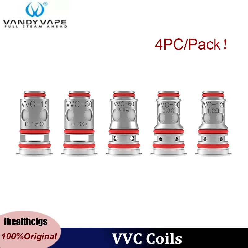 4 шт./лот оригинальные Vandy Vape VVC катушки для набора Jackaroo Pod MTL/DL 0 15-ом POD мини набор