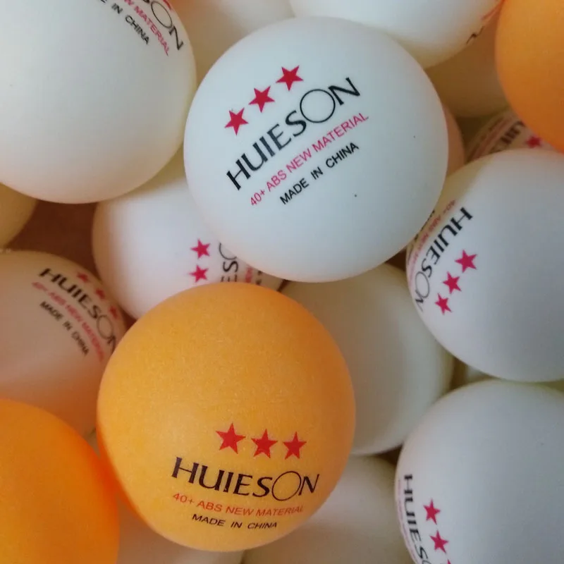 100pcs/Pack Huieson 3 Stars Table Tennis Ball 40+ ABS New Material 2.8g Trainning Ping Pong Balls Students Table Tennis Balls - Color: 50 Orange 50 White