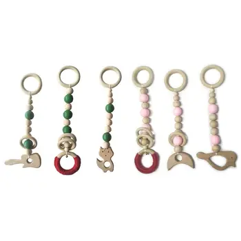 

3 Pcs/set Nordic Wood Bead Garland Pendant Kids Room Decor Baby Nursery Ornament