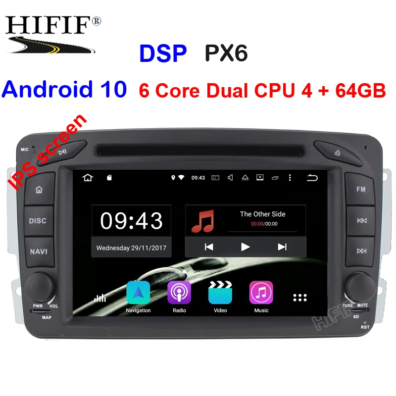 Автомагнитола IPS 2 Din Android 10 для Mercedes/Benz/CLK/W209/W203/W208/W463/Vaneo/Viano/Vito Автомобильный
