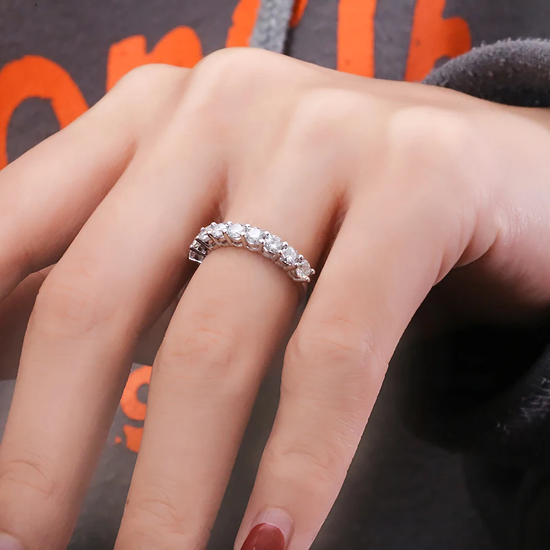 wedding rings gold rings 0.9ctw 3.0mm 14k white gold for women
