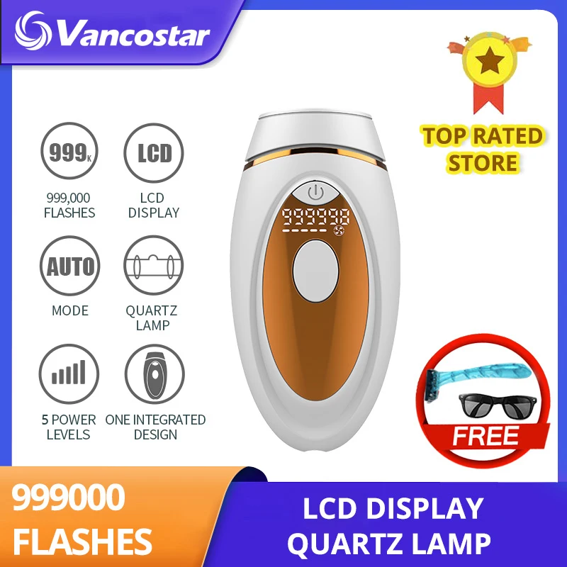 999000 Flashes IPL Epilator LCD Laser Hair Removal Painless Permanent Photoepilation for Men Women Trimmer Electric Depilador