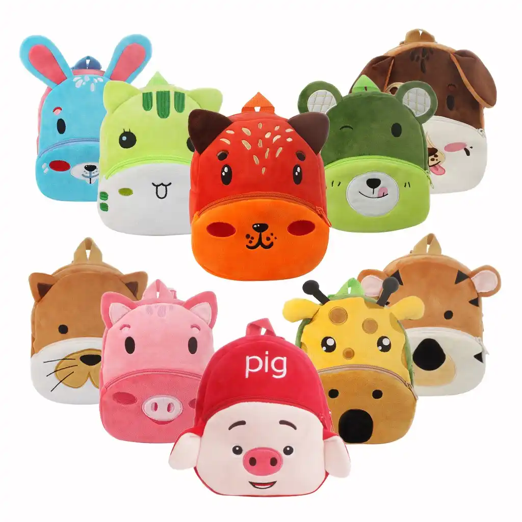 Plush backpacks Toddler Kids 3D Cartoon Animal Backpack cute school bag