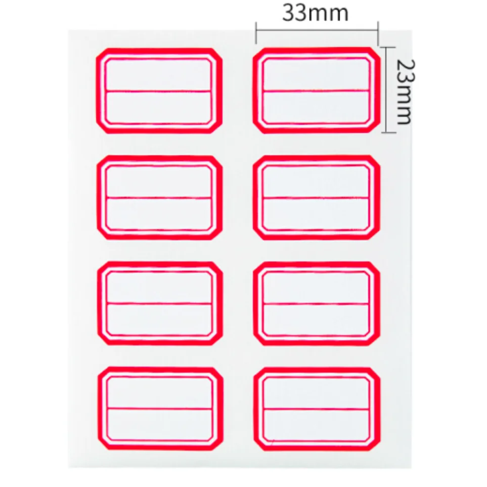 80pcs 10sheets 1pack 8 листов пустые наклейки 23*33 мм самоклеющиеся этикетки пустые этикетки для заметок клейкие белые записываемые именные наклейки - Цвет: 80pcs 10sheets 1pack