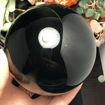 

72mm Pure natural obsidian crystal ball, reiki cure furnishings beautiful craft home decoration