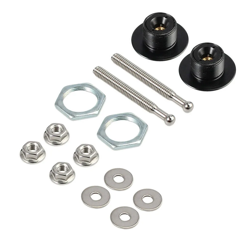 Hood Pins Lock 4pcs Universal Aluminum Push Button Quick Release