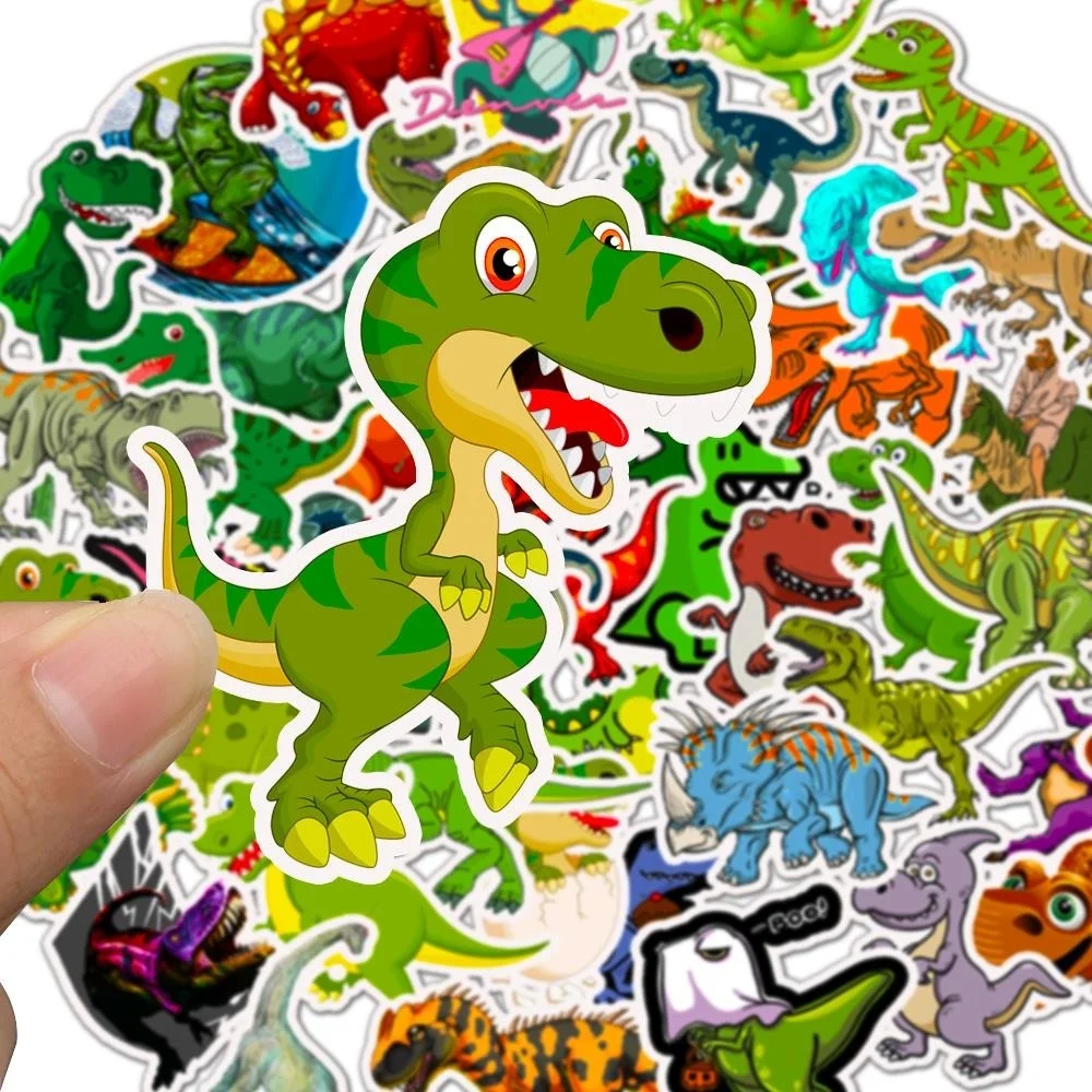 PickJoy 50pcs cartoon toy stickers dinosaur stickers laptop waterproof stickers DIY scrapbook motorcycle desk