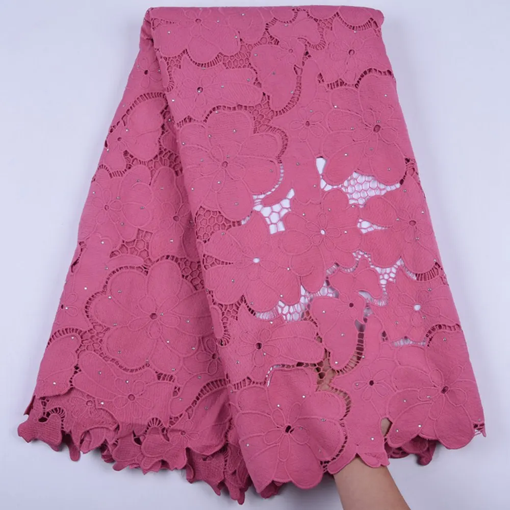 

African Cord Lace Fabric With Stones Latest African Lace 2019 High Quality Guipure Lace Nigerian Lace Fabrics For Dresses S1696