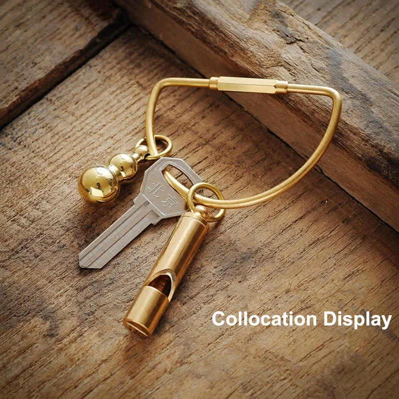 brass whistle keyring pendant (2)