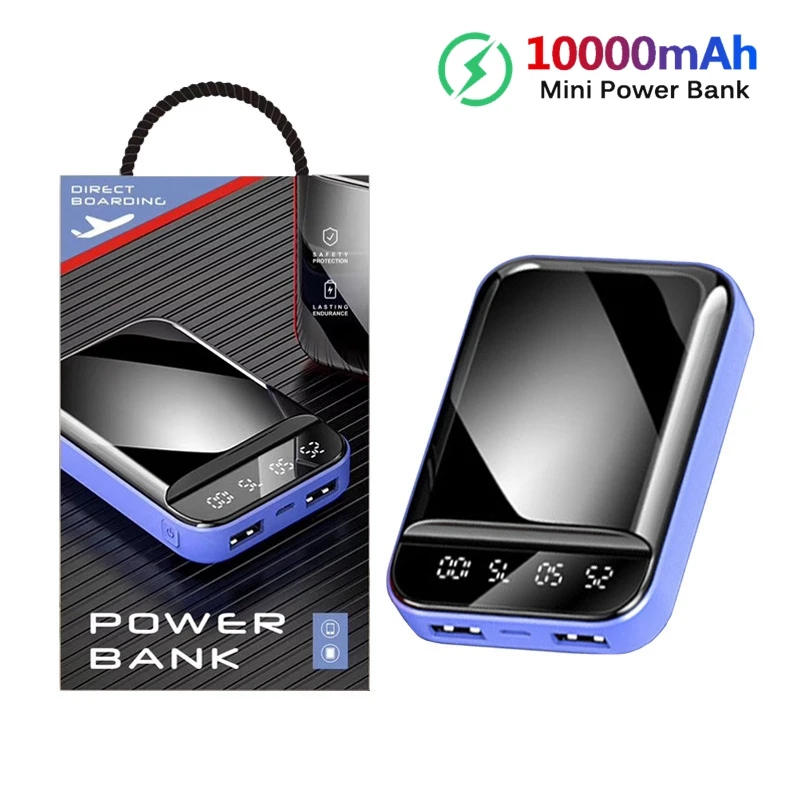 

10000mAh Mini Power Bank Small Portable Charger 10000 mAh Powerbank For iPhone Xiaomi Samsung External Battery Poverbank