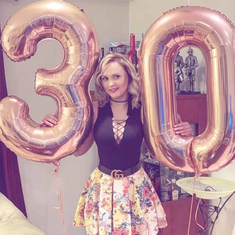 40 дюймов розовое золото номер фольга гелиевые шары счастливые 18 лет цифры воздушные шары украшения для вечеринки в честь Дня рождения дети взрослые поставки