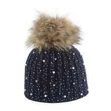 Повседневная теплая шерстяная шапка, вязаная шапка, Панама, шапка, берет gorro, бриллианты, сверкающая вязка, пэчворк, мех кролика, береты для женщин