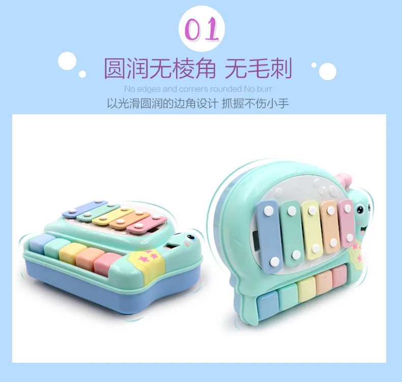 Hui xue Infants маленький музыкальный игрушечный рояль из пластика для детей раннего возраста обучающая фортепианная Кнопка музыкальный инструмент игрушка
