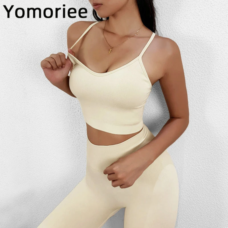 

Solid Colo Yoga Set For Women Gym Sport Workout Running Training Sportswear Seamless High Elastic Bra & Pants Suit Yomoriee