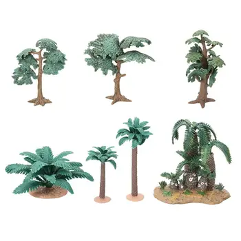 

1 Set Simulated Grass Palm Coconut Sand Table Mininatures Scene Garden Landscape Model Trees Scenery Adornment DIY House