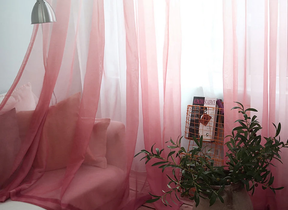 cortinas tule de janela coloridas em cortinas transparentes azuis para decoração de para sala de organza