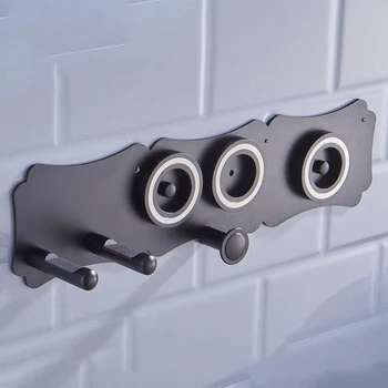 

Hanger Hair Dryer Holder Nail free Aluminum Alloy Bathroom Accessories Rack