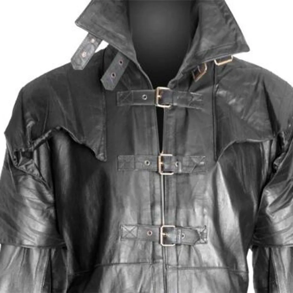 Военная Униформа Осень Зима куртка панка модные повседневные пальто Готический Ретро Стиль искусственная кожа длинные пальто для мужчин# g4