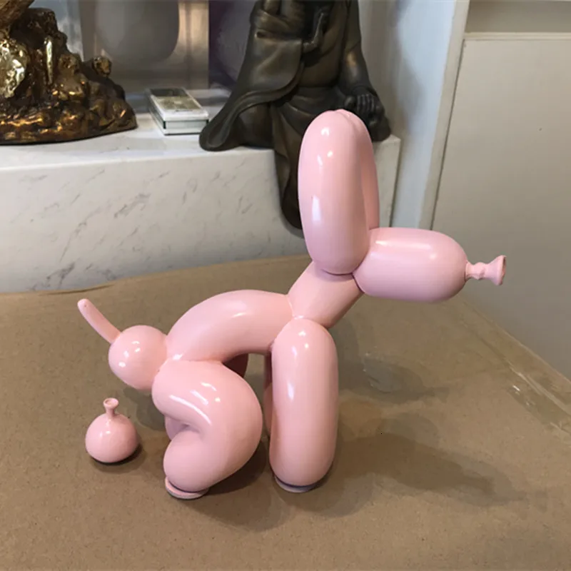 Американский художественный полимерный шар, статуэтка собаки, статуэтка собаки, рождественский подарок, подарок на день Святого Валентина - Цвет: Pink