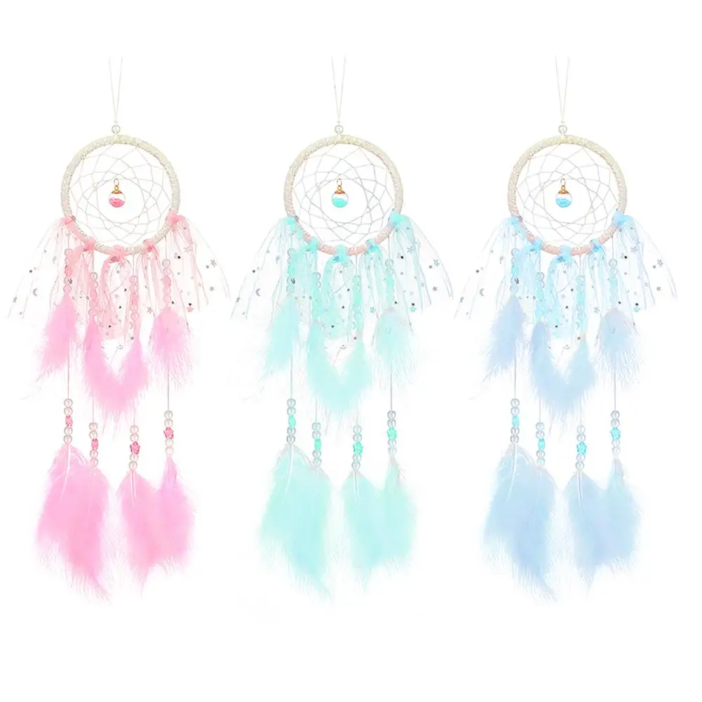 

Mini Handmade Dream Catchers Wind Chimes Dream Catcher Net Hanging Decoration Ornament for Room Car