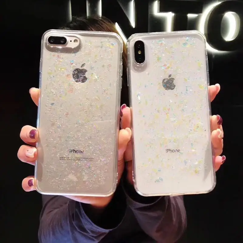Bling Starry Sky Soft Tpu Silicon Phone Case for Iphone 11 Pro Max X Xr Xs 6 7 8 Plus Glitter Shine Powder Clear Back Cover | Мобильные